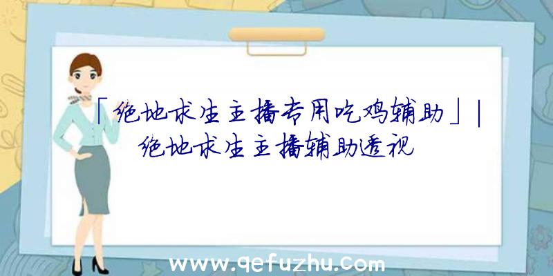 「绝地求生主播专用吃鸡辅助」|绝地求生主播辅助透视